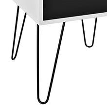 [en.casa] Tavolino d´appoggio 'Rosenheim' / Comodino/Como/Sideboard (Bianco/Grigio) con cassetto 40x40x44cm