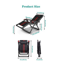 HXCD Sedia a Sdraio a gravità Zero per Giardino, Sedia a Sdraio Pieghevole reclinabili Pieghevoli in Metallo Resistente Portatile Rilassante Letto reclinabile mobili da Giardino per Prato all'ape