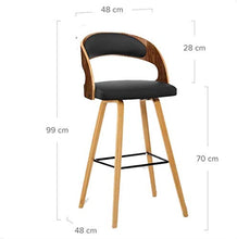 YS Sedia in Legno Massello Casual Creativo Di Alta Personalità Moderno Minimalista Schienale Alto Sgabello da Bar,Io