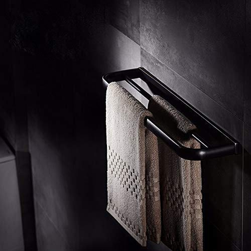 MBYW Portasciugamani Moderno Minimalista Portasciugamani Elegante per Il Bagno di Moda Portasciugamani in Rame, Appendiabiti Nero, Porta Asciugamani Doppio, portasciugamani