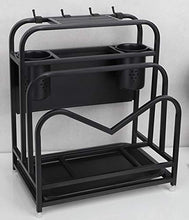 LYM &ripiano di stoccaggio Scaffale da Cucina, Tagliere in Acciaio Inossidabile taglierino portaoggetti ripiano Multifunzione for la casa - Nero Scaffale di Finitura