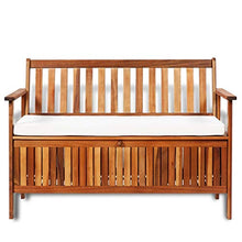 Panchina da giardino, in legno di acacia massiccio, 120 x 63 x 84 cm