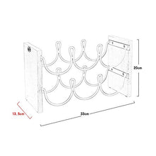 GAGP Portavini Wine Organizer Mensola for controsoffitto Cabinet Cantina controsoffitto Wine Rack 6 Bottiglie capacità Wine Rack impilabile per Qualsiasi bancone o Cantina