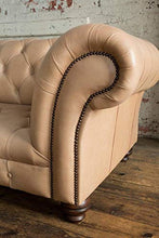 JVmoebel Chesterfield, divano a 3 posti, design di lusso, in pelle, colore marrone