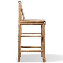 vidaXL 2X Legno di bambù Sgabelli da Bar Sedie Seggiole Sedili Arredo Esterni