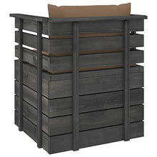 FAMIROSA Set Divani da Giardino su Pallet 5 pz con Cuscini Massello Pino-1823