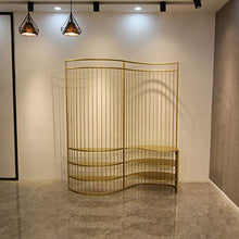 Room Screen Even La partizione dello Schermo di Lusso in Oro può Essere utilizzata Come scaffale, Design Cavo Creativo, Decorazione per Schermo Mobile in Metallo Pieghevole
