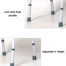 Sgabello da bagno Doccia / vasca da bagno Sgabelli in acciaio inox doccia Sedile Sgabello for / disabili Anti-Slip Anziani Mats doccia sedia regolabile in altezza con schienale 5 e manico Bagno Sedile