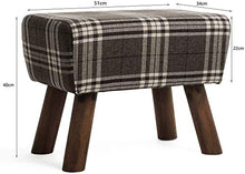 TGTGH - Sedia a sdraio da giardino, pieghevole, per patio, reclinabile, poggiapiedi rettangolare, con gambe in vero legno (51 x 34 x 40 cm)