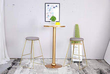 XHCP Mobili per Soggiorno Sgabelli Sgabelli da Bar in Ferro Lino Imbottito in Spugna Seggiolone Moderno Cucina Ristorante Bar Sgabello Alto (Altezza Seduta: 45/65 / 75CM)