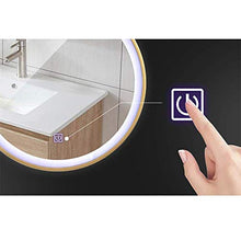 ZCY Specchio per Trucco a LED da Parete Nordico Specchio Rotondo Specchio da Bagno a Parete Specchio da toeletta, Specchio, Decorazione da Bagno, Specchio sospeso