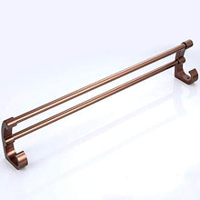 JSONA Doppio Strato in Oro Rosa Doppio Asta con Gancio Spazio Porta Asciugamani Multifunzionale a Parete in Alluminio Porta Asciugamani a Parete Porta Asciugamani da Bagno Portaoggetti per mensole