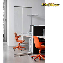 WAWB Schermo divisorio per Protezione da starnuto, Banner Roll up Trasparente, Lega di Alluminio, ristoranti, Parrucchieri, palestre 80 * 200 cm