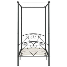 SKM Letto a Baldacchino Grigio in Metallo 90x200 cm (19.9kg)