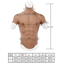 YYSDH - Costume da performing Arts Performance in silicone per muscoli, petto realistico maschile, con simulazione muscolare addominale, muscolare, in silicone, morbido, donna che vuole essere un uomo