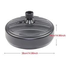 Xuanshengjia Base per Ombrellone in Plastica per Ombrellone, Base per Ombrellone da Patio di Forma Rotonda, Supporto per Ombrellone da Esterno Riempibile con Sabbia d'Acqua per Asta da 35-38 Mm