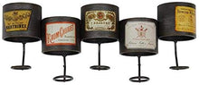 LLT Wine Rack, Cremagliera Della Decorazione Della Parete Della Novità, Wine Rack Mensola Di Vetro D'Epoca Muro Holder Archiviazione per 5 Bottiglie Free Standing Metallo Loft Shelf
