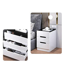 WSJQWHW Comodino Bianco, Piccolo Comodino con 3 cassetti, Camera da Letto Laterale, Comodino Semplice Camera da Letto Moderno Semplice Comodino Comodino Piccolo Armadio di stoccaggio