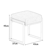 Jiangang- Moda poggiapiedi imbottito cuoio artificiale del sedile 丨 Ferro Sgabello Piazza Pouffe banco trucco Sgabello 丨 multifunzionale in pelle poggiapiedi scarpe Cambio Sgabello-43x37x45cm, Gold Fr