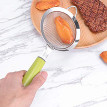 UPKOCH Setacci da Cucina in Acciaio Inossidabile a Maglia fine con Manici in plastica Antiscivolo Misura 10 cm