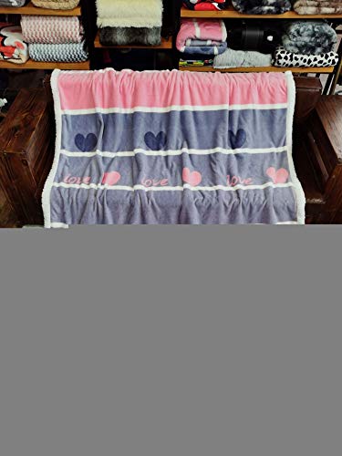 Coperta di Velluto di Agnello Spessa Doppia Flangia Flangia Flangia Coperta Regalo Autunno e Inverno Letto mezzogiorno Serate Yangdandan0710. (Color : Full of Love, Size : 180220)