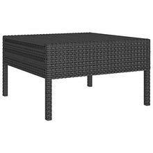Festnight 6 pz Set Divano da Giardino, Salotto da Giardino con Cuscini, Divani Modulari da Esterno, Divano da Giardino, Set di Mobili da Giardino, in Polyrattan Nero