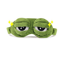 Divertente Creativo Pepe The Frog Sad Frog 3D Maschera per Gli Occhi Copertura per Dormire Riposo per i Cartoni Animati Peluche per Dormire Maschera Simpatico Regalo Anime MarinoBIRD