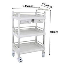 Carrello portatile per uso domestico, 3 strati di carrello portaoggetti per cosmetici di grandi dimensioni con carrello portaoggetti per cassetti carrello medico dentista multifunzione biancoXYQB