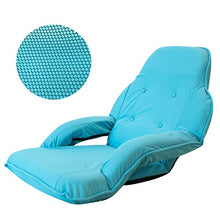 SMC Singolo Divano Pigro del Grande Balcone della Camera da Letto del Pavimento della Sedia del Computer del sofà di Piegatura (Color : Cyan)