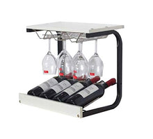 Cremagliere del vino, Wine Rack Wine Bottle Holder 4 Bottiglie di visualizzazione sul desktop stand Shelf multifunzione Calice cremagliera del supporto WTZ012