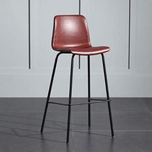 Good Shopping Sgabelli da Bar Barstool Ferro battuto Contatore Creativo Bar Sedie Sedile, Cucina Pub Cafe industriali Svago di Stile Alti sgabelli con Schienale Arredo Bar Cucina (Color : Wine Red)