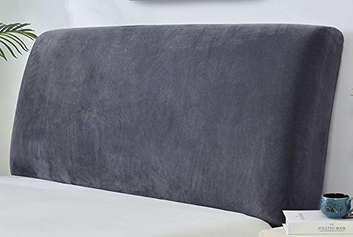 Copri Testata Letto Matrimoniale Elastica Copertura Per Testiera Per Letto,Copri-parapolvere Testata All-inclusive,Darkgrey-Queen(150-170cm)