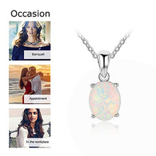Collana In Argento Sterling, 925 Sterling Argento Stile Moda Personalizzato Cristallo Geometrico Opalnecklace, Adatto Per La Festa Della Mamma, Regali Di Anniversario E Regali Di Compleanno