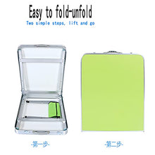 Rund Table De Pique-Nique Plante Et Plage Set De Table Et Chaises En Allegamento D'alluminio avec 4 SIÈGGES pour intérieur, EXTÉRIEUR, Camping, Fête, Barbecue, Jardin(Color:Verde)