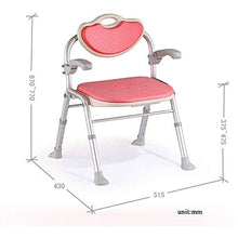 Adesign Sedia da Doccia con Maniglie, seggiolino da Doccia Imbottito Regolabile in Altezza, Handicap Anziani Antiscivolo disabile Bagno Vasca da Bagno sgabelli