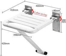 Sgabello da doccia Bagno sgabello bagno sgabello pieghevole in materia di sicurezza Bagno bagno banco sedia a parete in nylon doccia sedia a muro Sgabello con gambe in acciaio inox e Base sgabello bag