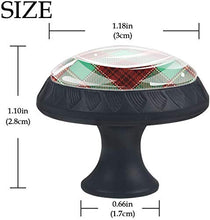 Controllo plaid di linea verde rosso nero Pomelli per Porta Set di 4 Pomelli per Mobili Manopole per Cassetti Cucina Armadio Vetro