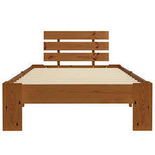 BIGTO - Struttura per letto in legno di pino massello, per camera da letto, stile C, colore marrone miele, 100 x 200 cm