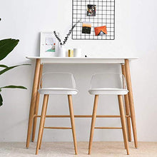 LWW Sgabelli, sgabelli da bar con Schienale Sedile per cucine domestiche-Style Restaurant,bianca