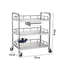Carrello Medico/Veicolo Chirurgico Medico dell'Acciaio Inossidabile/Carrello cambiante dello Strumento del Veicolo/Ruote silenziose di Doppio Strato del Carrello del Salone dell'automobile di bellez