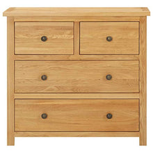 vidaXL Legno Massello di Rovere Cassettiera Credenza Madia Armadietto Armadio con Cassetti Mobiletto Comò Mobile Arredamento 80x35x75 cm