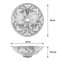 Casandra - Lavandino Talavera in turchese, modello Cerames, 44 x 13,5 cm, con sfera messicana
