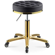 CSQ Sgabelli da Bar da Cucina, Sedia Girevole in Stile Industriale Regolabile in Altezza Sgabello Rotondo in PU Sgabello da Barbiere per Ufficio da Casa(Color:H,Size:34 * 40-60CM)