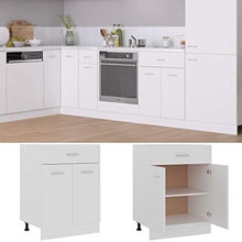 Ausla - Cassettiera con 2 ripiani e 1 cassetto per organizzare la cucina, 60 x 46 x 81,5 cm, colore: Bianco