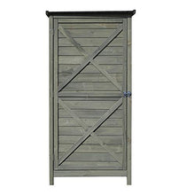 Wiltec Armadio per Giardino Esterno a un'anta Legno Verde Tenue 69,5x52x142 cm Capanno degli Attrezzi