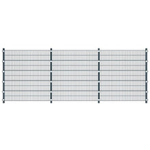 taofuzhuang Set 3 Pannelli di Recinzione 6 m Grigio Antracite con Pali Altezza 2 m Articoli di ferramenta Barriere e recinzioni Pannelli per recinzioni