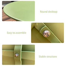 Tavolo Rotondo In Ferro Battuto Verde, Moderno Tavolini Laterale Terrazza Tempo Libero Tavoli Da Svago Accento Indoor Tavolo Da Casa Giardino Da Giardino Piccolo Tavolo Da(Size:60*60*40CM,Color:verde)