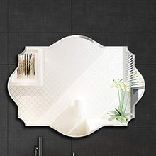 Bathroom mirror Semplice Specchio a Forma di Specchio a Specchio HD Specchio antiriflesso Antiscivolo Resistente all'abrasione Specchio da Trucco Argento per Bagno/Soggiorno/Hotel