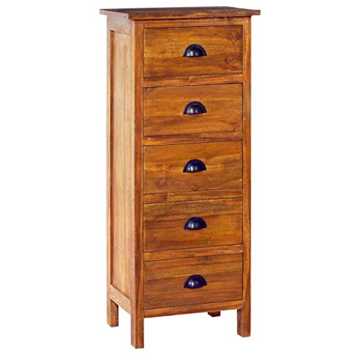 vidaXL Legno Massello di Teak Cassettiera Arredamento Madia Mobile Cassetti Armadio Scaffale Scansia Mobiletto Scaffalatura Arredo