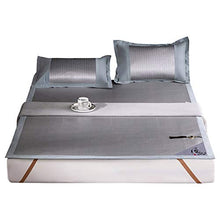 MNSSRNN Tre Pezzi di Ghiaccio Seta Mat, Estate della Moda di New Cinese Double-Sided Rattan Mat Fresco e Confortevole Stampato Tessuto Traspirante Doppio Materasso,A,180 * 200CM